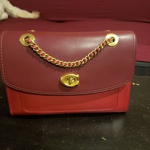 Coach Parker in Colorblock Red.